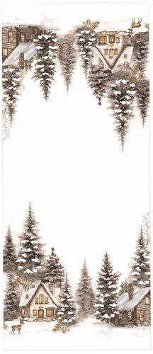 4sleep Christmas tablecloth landscape cream 40 × 140 cm - Tablecloth - Main image