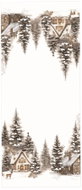 4sleep Christmas tablecloth landscape cream 85 × 85 cm - Tablecloth