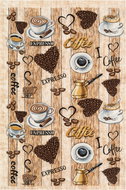 4sleep 40 × 60 cm, Coffee hnědá zrnka kávy srdce - Microfiber Cloth