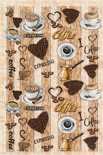 4sleep 40 × 60 cm, Coffee hnědá zrnka kávy srdce - Microfiber Cloth - Main image