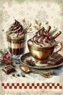 4sleep Mikrovlákno utěrka 40 × 60 cm, Vánoce latté a čokoláda - Microfiber Cloth
