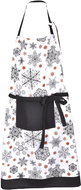 Forbyt Kitchen Christmas apron black and red flakes 70 × 90 cm - Apron