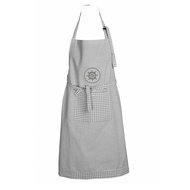 Forbyt Kitchen apron Karo and circle grey 70 × 90 cm - Apron