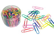 Tempus Colored letter clip in plastic box 28 mm, 100 pcs - Paper Clips