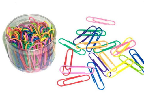 Tempus Colored letter clip in plastic box 28 mm, 100 pcs - Paper Clips - Main image