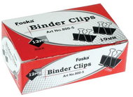 Foska Metal clips BINDER 15 mm, 12 pcs, black - Binder Clip