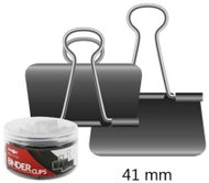 Junior paper Metal clips BINDER 41 mm, 24 pcs, black - Binder Clip