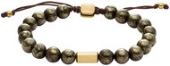 Fossil men's beaded pyrite bracelet JF04820710 - Bracelet