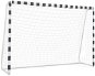 Shumee Futbalová bránka 300 × 200 × 90 cm kovová čierna a biela - Futbalová bránka