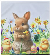 4sleep Easter pillowcase 40 × 40 cm bunny and daffodil - Pillowcase