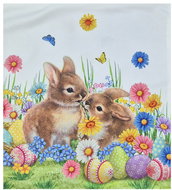 4sleep Easter cover 40 × 40 cm bunnies and eggs - Pillowcase