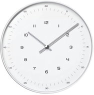 Foxter 1228 Wall Clock, 30 cm, silver and white - Wall Clock