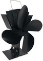 Krbový ventilátor 4 lopatky 20 × 8 × 25 cm černý