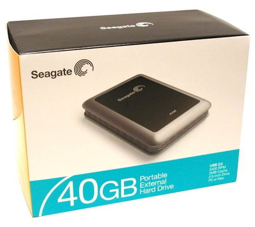 Seagate Portable 40GB - 2MB, 5400rpm, USB2.0, ST940801U2-RK - External Hard Drive - Main image