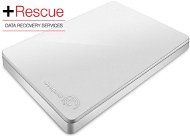 Seagate BackUp Plus Slim 1 TB biely + Rescue Plan - Externý disk