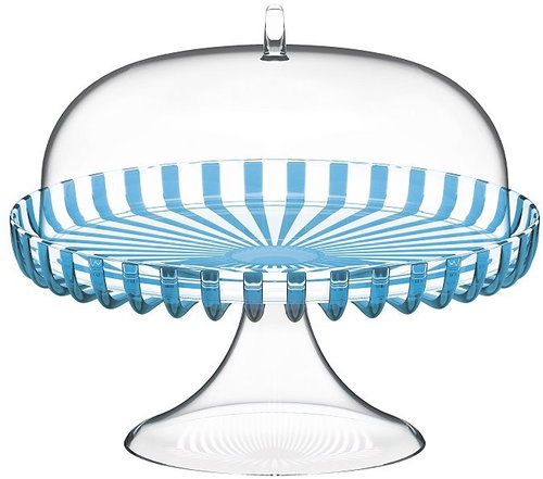 Fratelli Guzzini Dolcevita Cake Stand with Lid (ISCC+), Turquoise - Cake Stand - Main image