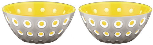 Fratelli Guzzini LE MURRINE Set of 2 Bowls 12cm, Yellow/Grey/White - Small Bowl - Main image