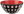 20 cm LE MURRINE Bowl, Black, White, Red