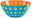 20cm Bowl LE MURRINE, Blue, Orange