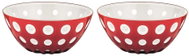 Fratelli Guzzini Bowls 12cm Set of 2 LE MURRINE, Red, White - Small Bowl