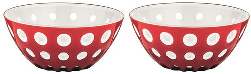 Fratelli Guzzini Bowls 12cm Set of 2 LE MURRINE, Red, White - Small Bowl - Main image