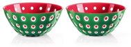 Fratelli Guzzini Bowls 12cm Set of 2 LE MURRINE, Green, White, Red - Small Bowl