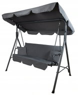 Malatec 12117 Zahradní houpačka pro 3 osoby šedá - Zahradní houpačka