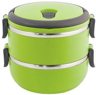 APT Thermo food carrier with folding handles 2 × 0,7 l, green - Snack Box