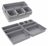 APT AG641B Modular drawer organizer 8 elements grey - Cutlery Tray