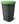 Wheeler wheeled bin, anthracite with green lid 90 l