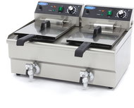 Maxima Fryer with drain tap, double basket 2 × 13 l - Deep Fat Fryer