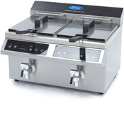 Maxima Induction fryer with drain tap, double basket 2 × 8 l - Deep Fat Fryer