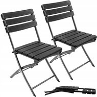 Malatec 12284 Folding garden chair black 2 pcs - Garden Chair