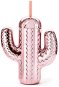 Master Party glass with straw cactus 650 ml colour - Glass