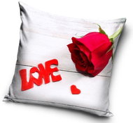 Javoli Povlak na polštář Růže Love 40 × 40 cm bílý - Povlak na polštář