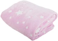 Verk 24307 Fleecová deka s rukávmi hviezdy svietiaca ružová - Deka