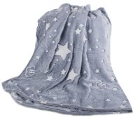 Verk 24307 Fleecová deka s rukávmi hviezdy svietiace sivá - Deka