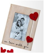 KPH Svatební dřevěný fotorámeček 10 × 15 LETTRE D AMOUR - Fotorámeček