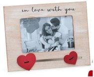 KPH Svatební dřevěný fotorámeček 15 × 10 LETTRE D AMOUR - Fotorámeček