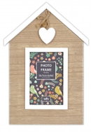 INNOVA Dřevěný fotorámeček 10 × 15 Sweetheart Single s dřevěným srdíčkem - Fotorámeček