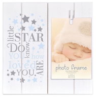 INNOVA Dětský fotorámeček 10 × 15 s kolíčkem LITTLE STARS modrý - Fotorámeček