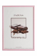 KARPEX Dřevěný fotorámeček DR0C1K 30 × 45 C7 růžový - Fotorámeček
