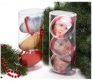 KPH Set tří vánočních ozdom koule průměru 8,7cm - Fotorámeček