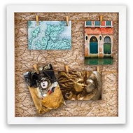 KPH Photo frame for 6 photos 10 × 15 with pins Gitter gold - Photo Frame