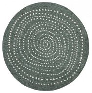 NORTHRUGS Kusový koberec Twin-Wendeteppiche 103111 grün creme kruh, 140 × 140 cm - Koberec