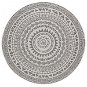 NORTHRUGS Kusový koberec Twin Supreme 103858 Coron Grey/Cream kruh, 140 × 140 cm - Koberec