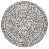 NORTHRUGS Kusový koberec Twin Supreme 103858 Coron Grey/Cream kruh, 200 × 200 cm - Koberec