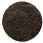 Ayyildiz Kusový koberec Fluffy Shaggy 3500 brown kruh 80 × 80 cm - Koberec