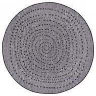 NORTHRUGS Kusový koberec Twin-Wendeteppiche 105418 Night Silver kruh, 140 × 140 cm - Koberec
