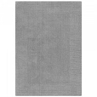 Flair Rugs Kusový ručně tkaný koberec Tuscany Textured Wool Border Grey Marl 120 × 170 cm - Koberec
